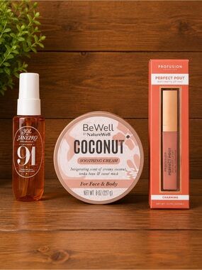 Sol de Janeiro Cheirosa 91, Coconut Body Cream, Profusion Perfect Pout Charming